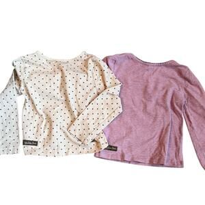 Matilda Jane Girls’ Long Sleeve Top Lot – Size 2 (Polka Dot & Mauve Ruffle)
